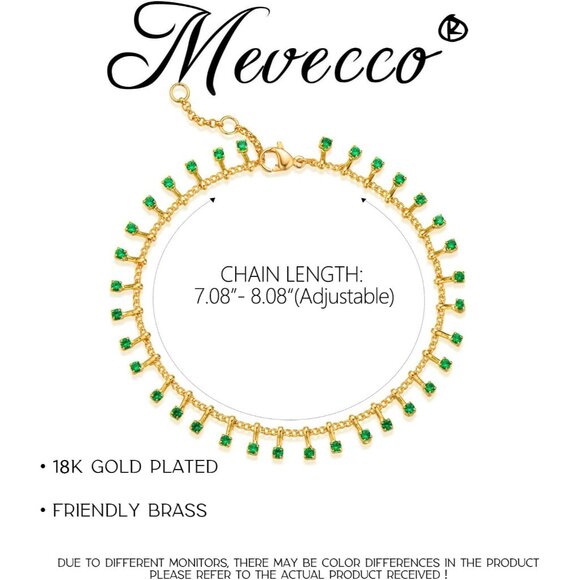 Gold Beaded Bracelets,18K Gold Plated Handmade Cute Satellite Diamond Cut Oval - Picture 4 of 7